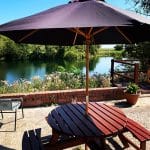 Ovenstone109: Outside seating area with views over the old reservoir